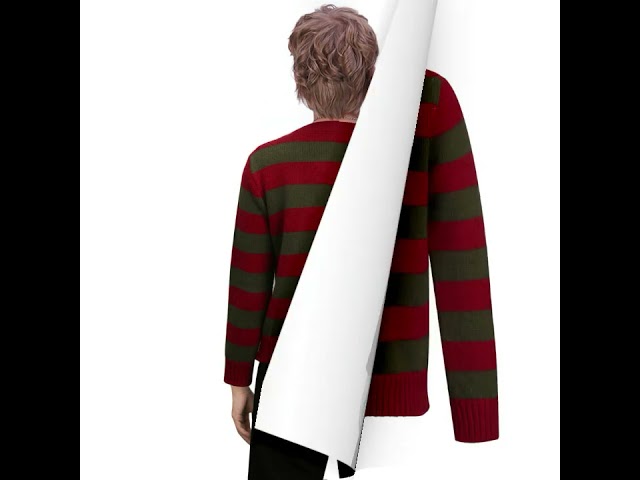 Vídeo relacionado con VEARZ Suéter tejido unisex de rayas rojas y verdes para adultos - Pesadilla en Elm Street - Para Halloween - Talla grande S-XXL, rojo/verde, M