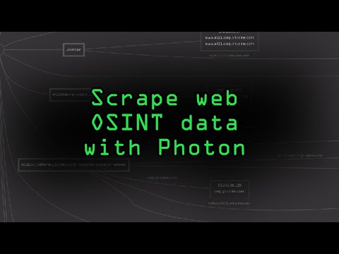 Use Photon Scanner to Scrape Web OSINT Data [Tutorial]