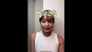 阿部なつき【TikTokライブ】ノースリーブ/白ニット