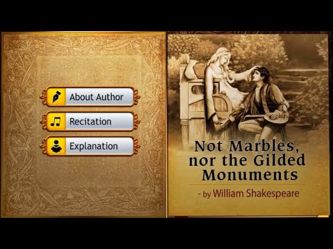 CBSE Class 10  Not Marble Nor The Guilded Monuments  Explanation