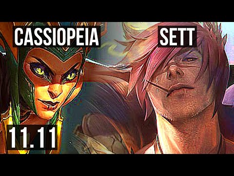 CASSIOPEIA vs SETT (TOP) | 10/1/5, Legendary, 1.3M mastery, 400+ games | KR Diamond | v11.11