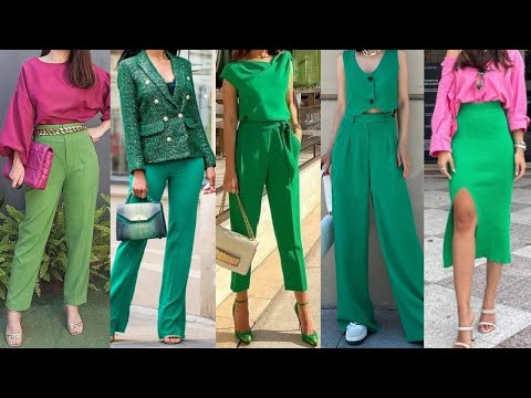 ROPA de MODA en COLOR VERDE COMBINACIONES DE ROPAS MODERNAS en TONOS VERDES
