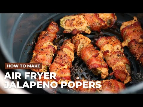 Air Fryer Bacon Wrapped Jalapeño Poppers