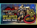 Monster Hunter Rise Sunbreak - The Best Quests to Boost Your Master Rank & How to Get to MR 100