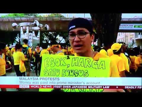 BBC國際新聞報導－馬來西亞街頭遊行 (BERSIH 4 Day #2 reported by BBC World News (subtitle included))