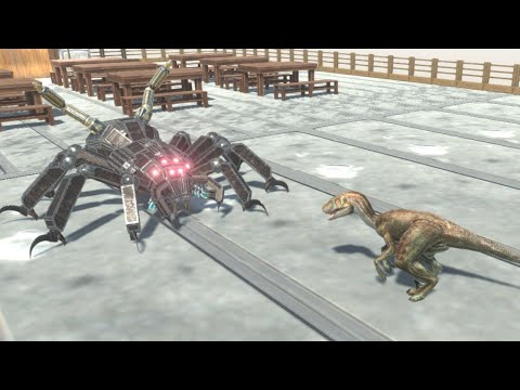 Robot Spider vs ALL UNITS in Shopping Mall Animal Revolt Battle Simulator