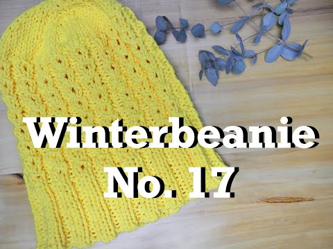 WINTERBEANIE No. 17 / Kaffeebohnenmuster in Runden