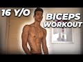 TEEN BODYBUILDERS HIT BICEPS AT HOME: HOW TO GROW YOUR BICEPS AT HOME FAST | 16 Year Old Yuval Shaul