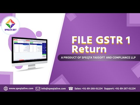GSTR1 Return Filing from Speqta GST Software