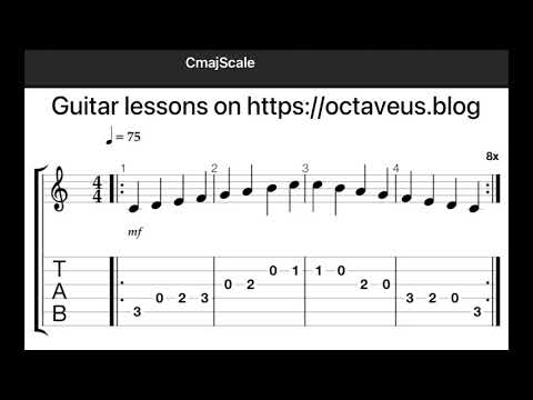 C major scale 75 BPM