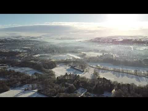 Mavic Mini Drone footage over snowy Witton & Billinge, Blackburn Lancashire 2021