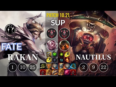 IG Fate Rakan vs Nautilus Sup - KR Patch 10.21