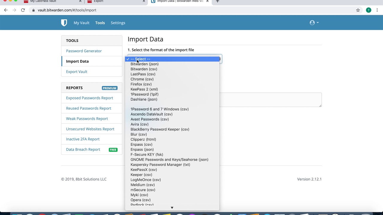 How To Export from LastPass to Bitwarden