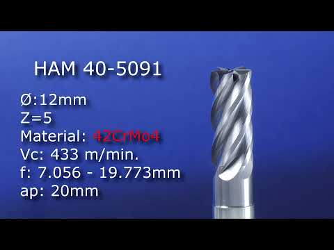Solid carbide trochoidal cutter - 40-5091 / 40-5191 / 40-5291