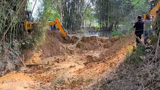 Two Jcb Nadi Ka Bandh Ko Open Kar Raha Hai || Our Village #sujal13