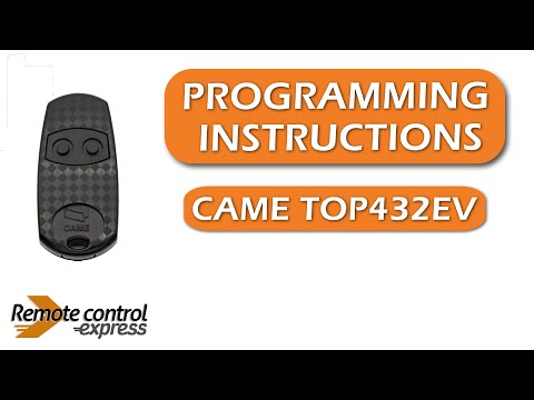 Programming my remote CAME TOP432EV