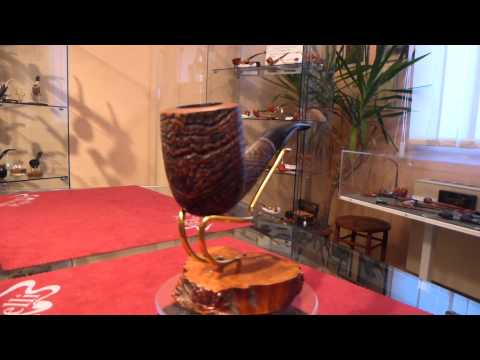 Pipa in radica half bent sabbiata - www.paronellipipe.it