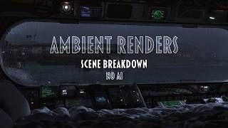 Scene Flythrough/Breakdown - Ambient Renders Behind The Scenes - Spaceship Bedroom On The Beach