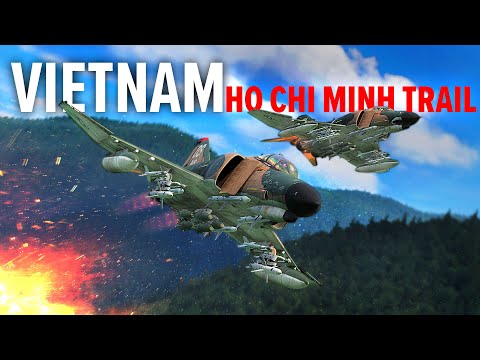 Flight Of 2 F-4 Phantoms Strike Targets Over The Ho Chi Minh Trail Vietnam | DCS World
