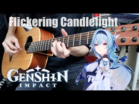 Genshin Impact OST Guitar - Eula Theme | Flickering Candlelight(Fingerstyle Guitar Cover with TAB)
