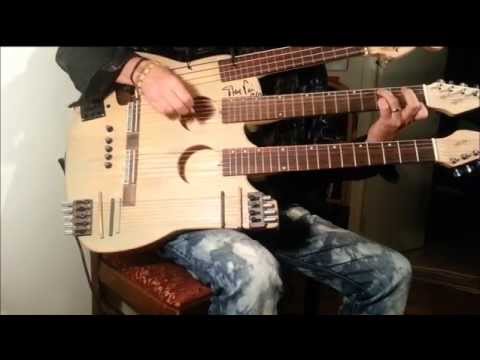 Triple Neck Harp Guitar 25 strings - 4 Instruments At Once  - Amazing Instrument in Dubai !!! Video