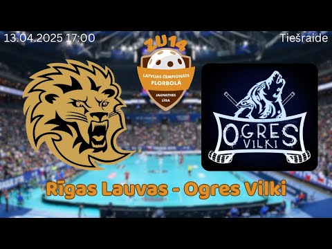 Florbols zēni U14. Rīgas Lauvas  - Ogres Vilki. Rīgā, 13.04.2025.