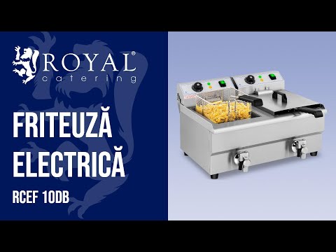 video - Friteuză Electrică - 2 x 10 L - Robinete de scurgere - 230 V