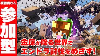 【視聴者参加型】金床の降る世界でエンドラ討伐開催！┃マインクラフト