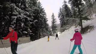 preview picture of video 'Hohe Salve, Soll, Austria - top to bottom ski run in a white'
