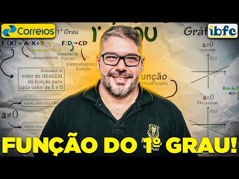 Concurso dos Correios - Matemática da Banca IBFC - Aula: Função do 1º grau