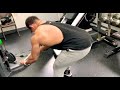 Bent over cable rows with straight bar