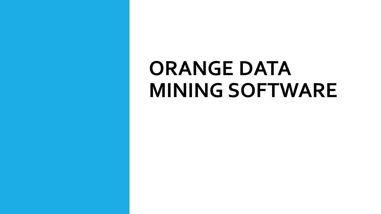 Data Mining using Orange an Open Source Software