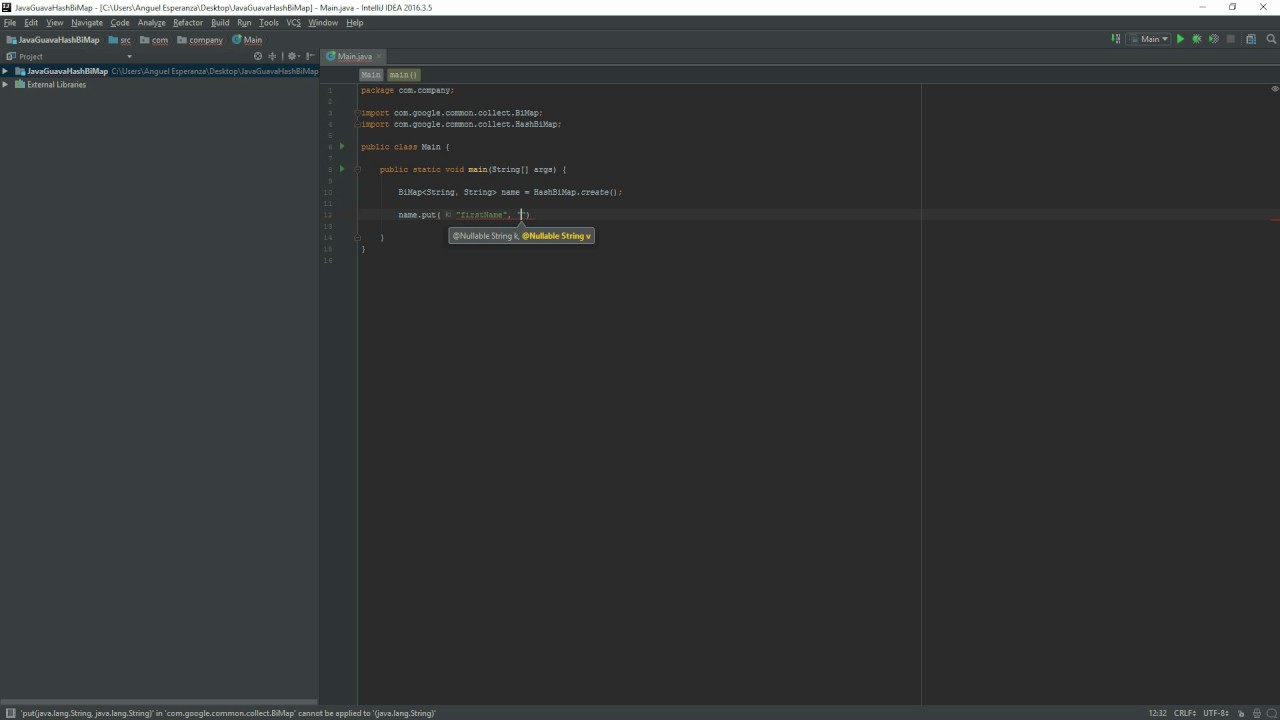 Guava - Using HashBiMap