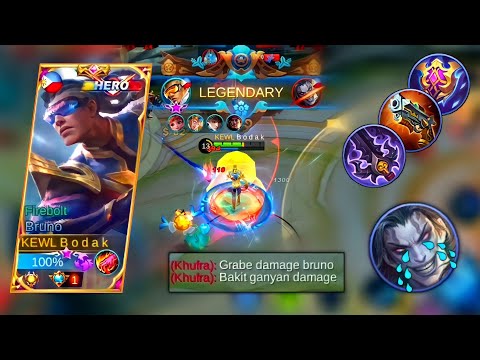 HOW TO BULLY KUFRA | TOP GLOBAL BRUNO BEST BUILD AND EMBLEM MLBB - Master Bodak