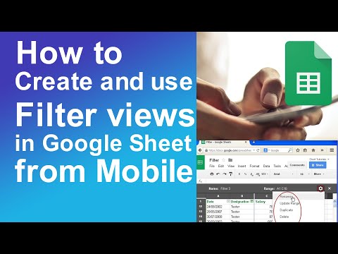 How to create and use filter views in Google Sheet from mobile