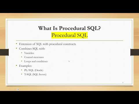 Database Management System Advanced Sql Procedural Sql Programmatic Objects Plsql Functions