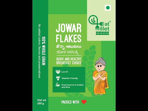 Jowar flakes (sorghum flakes), packaging type: box, gluten f...