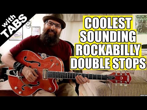 The Coolest Sounding Rockabilly Double Stops - Guitar Lesson w/tabs
