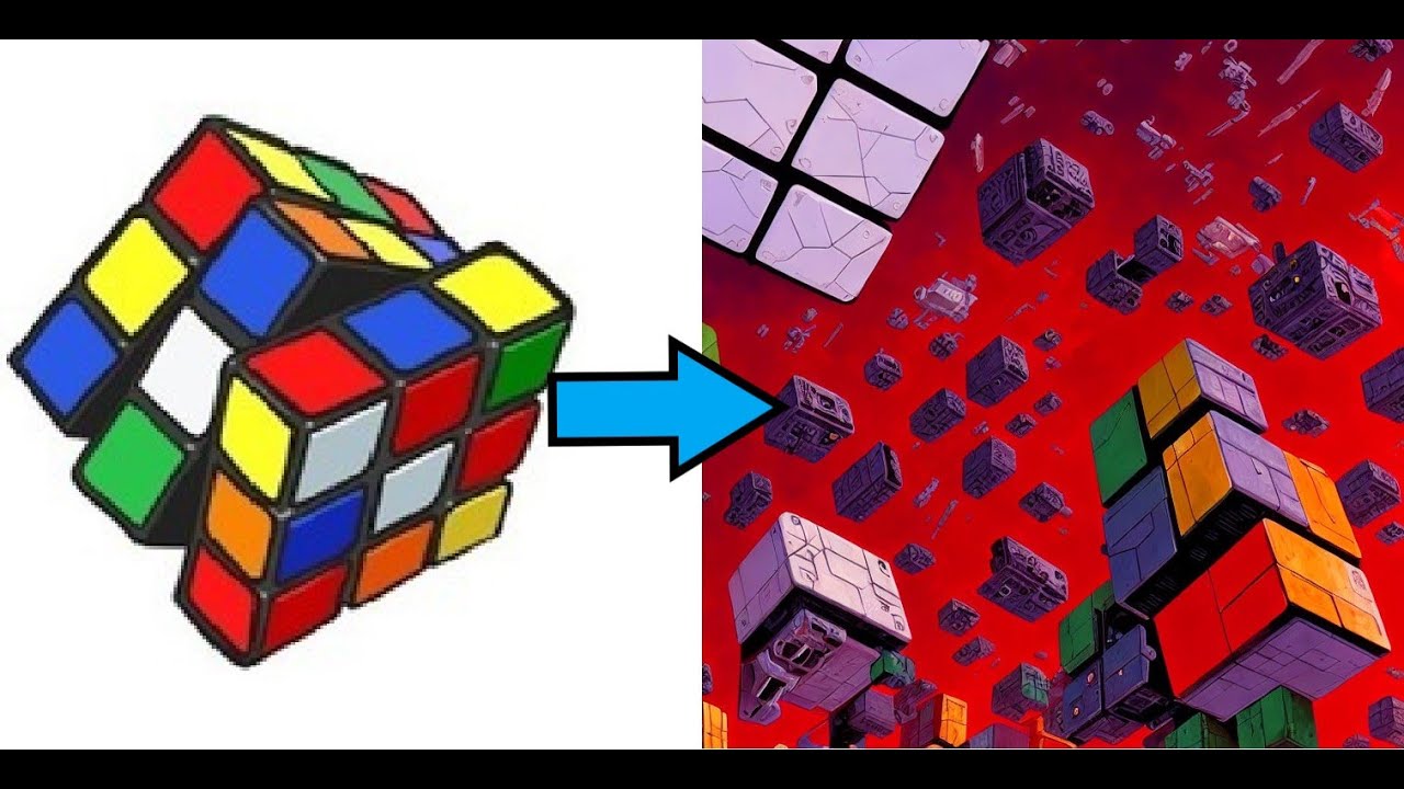 Stable Diffusion Evolution Timelapse: Rubix Cube
