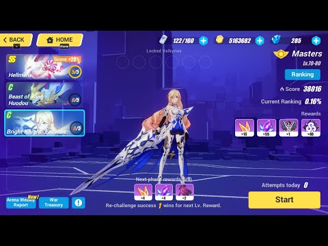 Honkai Impact 3rd Master Memorial Arena - Hellmaru - Houdou - Bright Knight: Excelsis - Gameplay