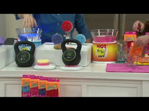 Scrub Mommy (8) Dual-Sided Multi-Colored Sponge Set by Scrub Daddy on QVC