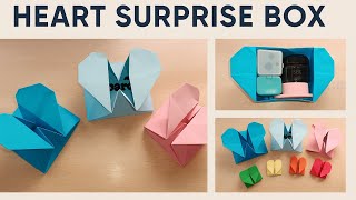 Make a Stunning Origami Heart Box & Envelope — Perfect Gift Idea 💡💖🗃️✉️💌 #viralvideo #origami