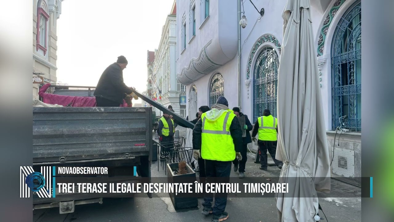 Trei terase ilegale desființate în centrul Timișoarei