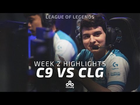 Cloud9 LoL - LCS Week 2 | Cloud9 vs CLG Highlights (2017)
