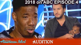 MarcIo Donaldson &amp; his a baby boy sings FANTASTIC “Jealous”  Audition American Idol 2018 Episode 4