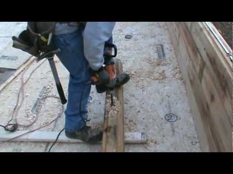 Drilling Logs for Wiring in a log home