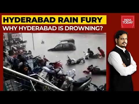 Hyderabad Rain Fury: Roads flooded, Vehicles Washed Away As Heavy Rainfall Throws Life Out Of Gear