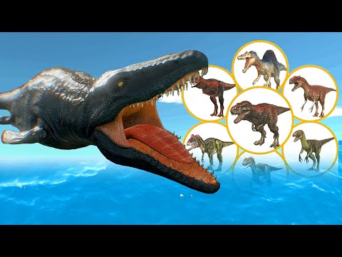 MOSASAURUS vs ALL UNITS (Dinosaurs) - Animal Revolt Battle Simulator