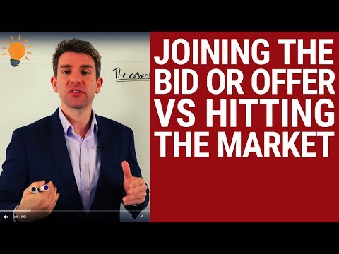 , title : 'Joining the Bid or Offer vs Hitting the Market ☝️'