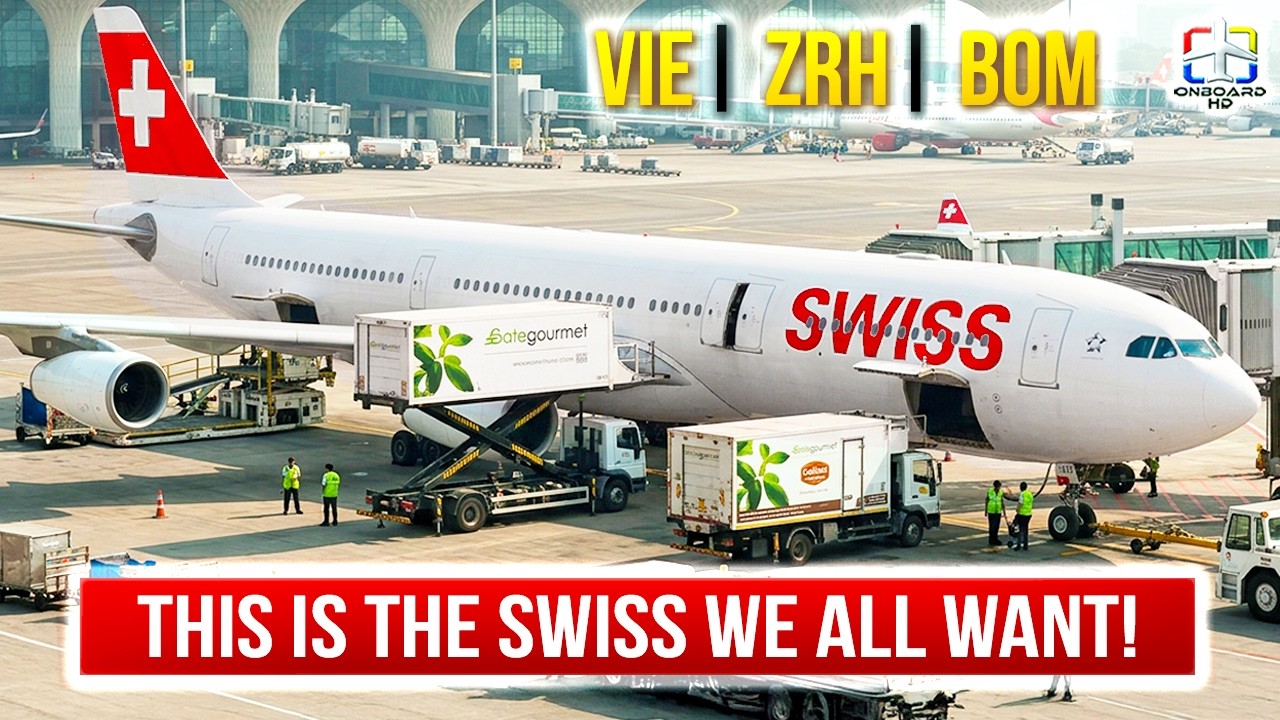 TRIP REPORT | Perfect Flight to India with SWISS | Zurich to Mumbai | SWISS A340-300
